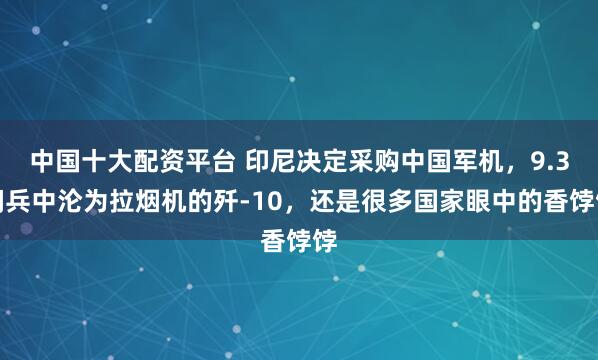 中国十大配资平台 印尼决定采购中国军机，9.3阅兵中沦为拉烟机的歼-10，还是很多国家眼中的香饽饽