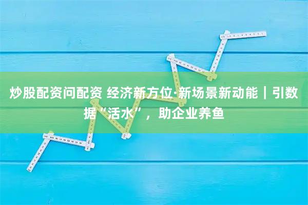 炒股配资问配资 经济新方位·新场景新动能｜引数据“活水”，助企业养鱼